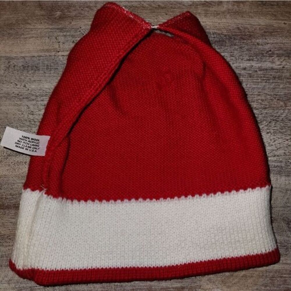 Vintage 100% Wool Red Beenie Hat - Picture 3 of 4